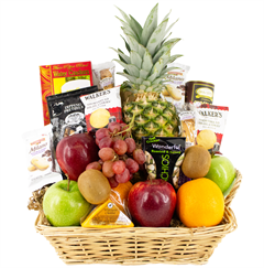 The Fruit Factory - pineapple, apple, kiwi, orange, chocolates, cookies, crackers - Emerson NJ